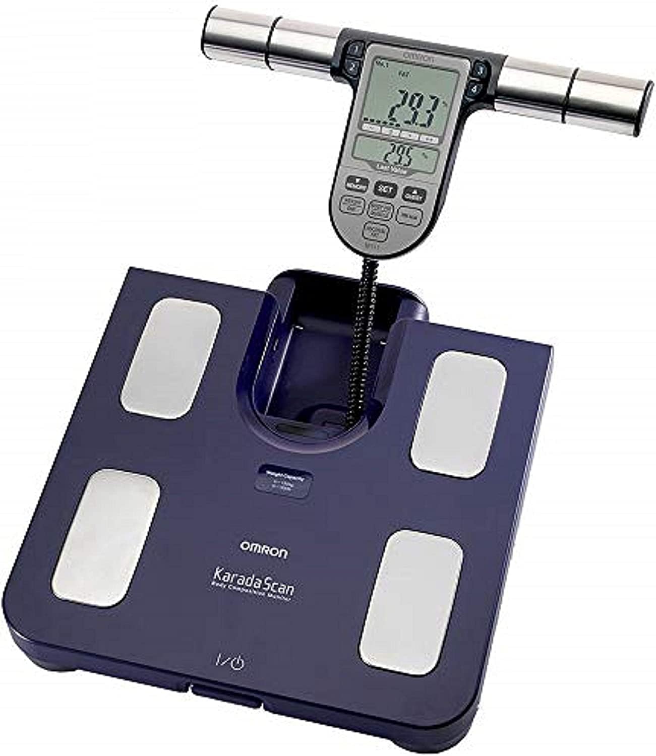 Omron BF 511 Full body composition monitor with 8 sensors - tracks weight, body fat, BMI, and more - family-friendly scale (6 years+) - 150 kg / 330 lbs capacity.