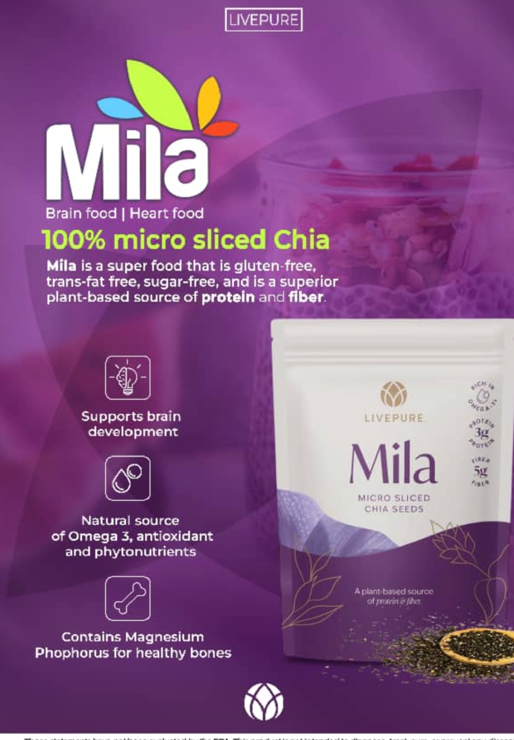 Mila Micro sliced chia seeds