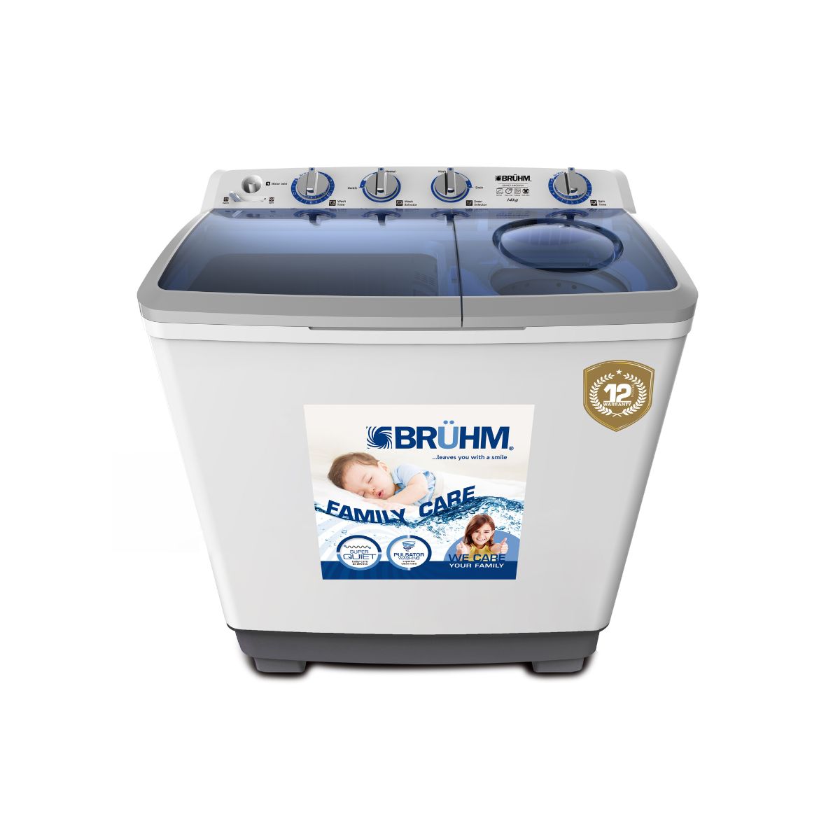 Bruhm Semi-automatic Washing Machine Twintub
